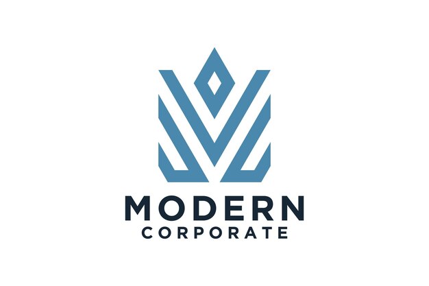 Plantilla de diseño de logotipo letra M moderna