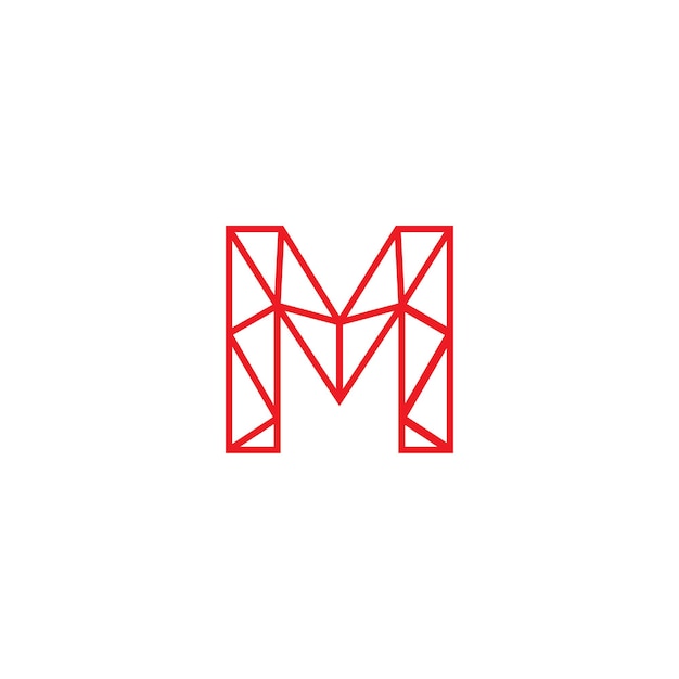 Vector plantilla de diseño de logotipo de letra m de tendencia abstracta icono de símbolo de vector de comunicación