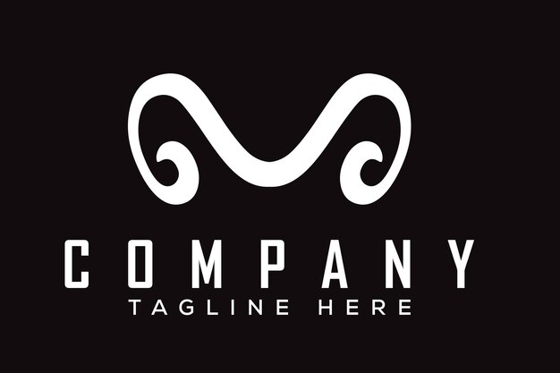 Plantilla de diseño del logotipo de la letra M vectorial