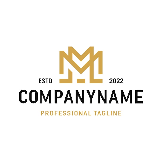 Plantilla de diseño de logotipo de letra M