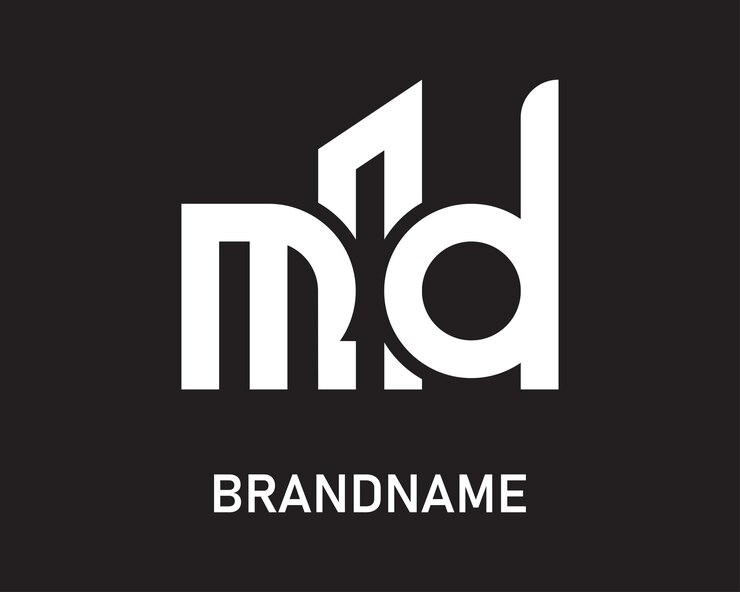 Vector plantilla de diseño del logotipo de la letra md