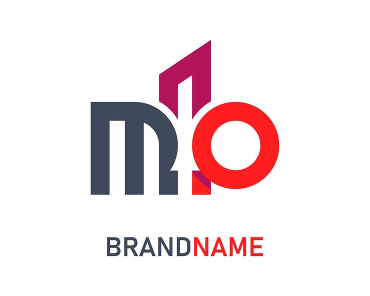 Vector plantilla de diseño del logotipo de la letra mo