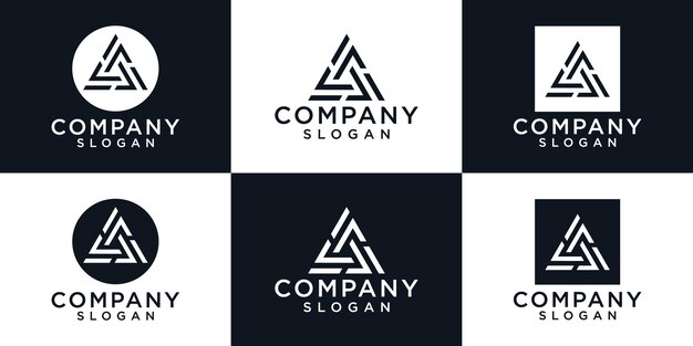 plantilla de diseño de logotipo de letra monograma creativo