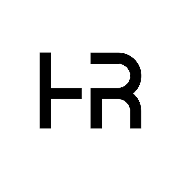plantilla de diseño del logotipo de la letra monograma HR