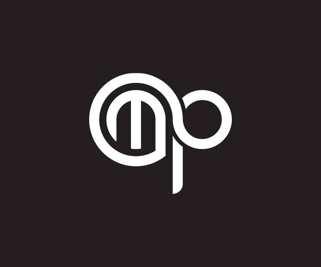 plantilla de diseño del logotipo de la letra MP