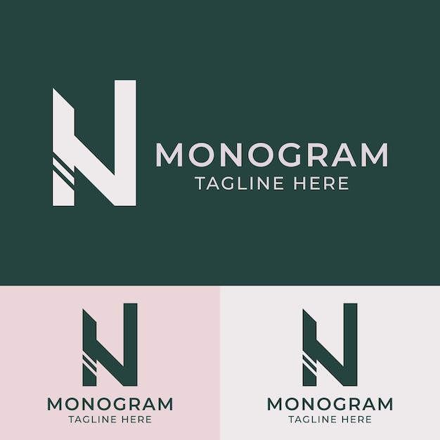 Plantilla de diseño de logotipo letra N
