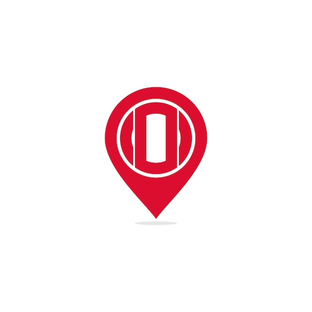 plantilla de diseño del logotipo de la letra O con forma de punta de alfiler