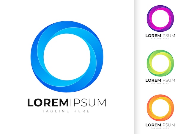 Plantilla de diseño de logotipo de letra o moderna