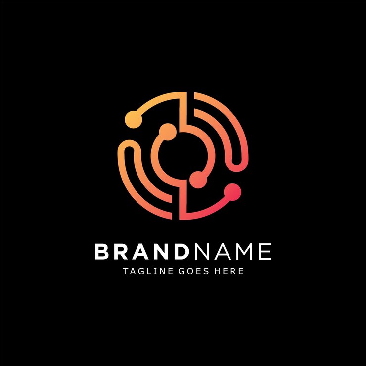 Vector plantilla de diseño de logotipo de letra o tecnología abstracta punto de conexión vector logotipo icono círculo logotipo