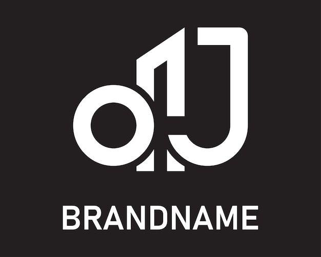 plantilla de diseño del logotipo de la letra oj