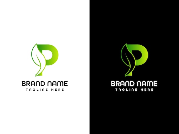 Plantilla de diseño de logotipo de letra P