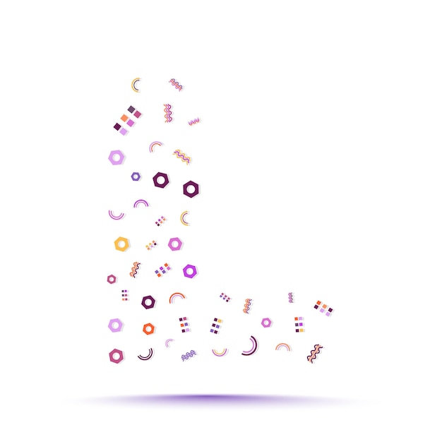 Plantilla de diseño de logotipo de letra de patrón de forma abstracta de moda geométrica mínima