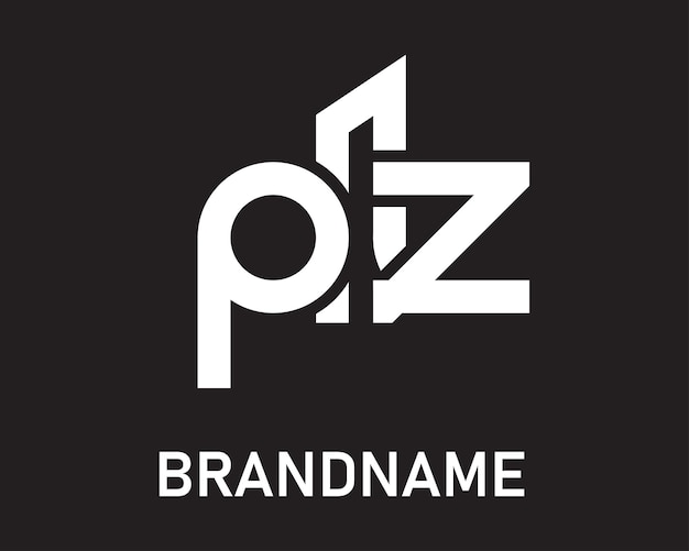 plantilla de diseño del logotipo de la letra pz