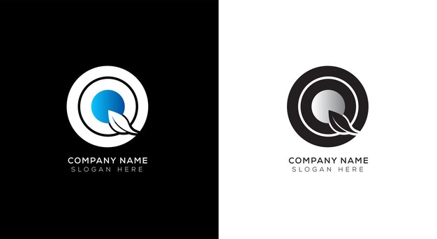 Plantilla de diseño de logotipo de letra q degradado