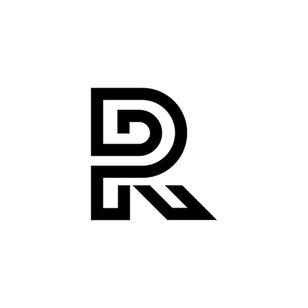 Vector plantilla de diseño de logotipo de letra r simple