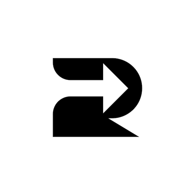 Plantilla de diseño de logotipo de letra r simple
