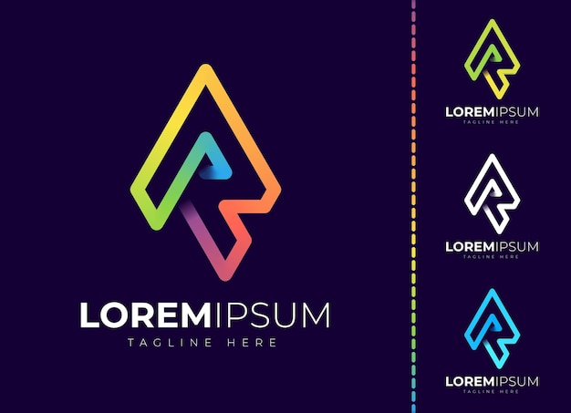 Plantilla de diseño de logotipo letra r