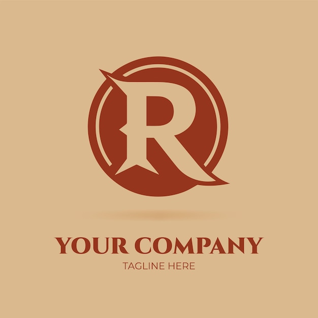 Plantilla de diseño de logotipo de letra R