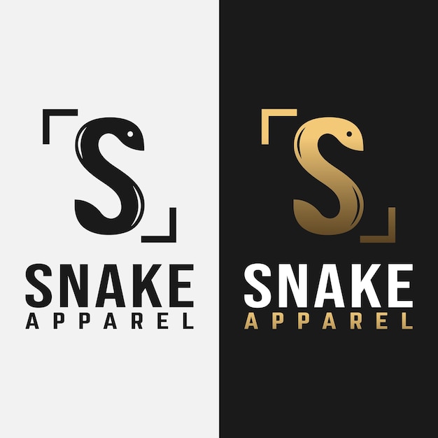 Plantilla de diseño de logotipo de letra S inicial para serpiente