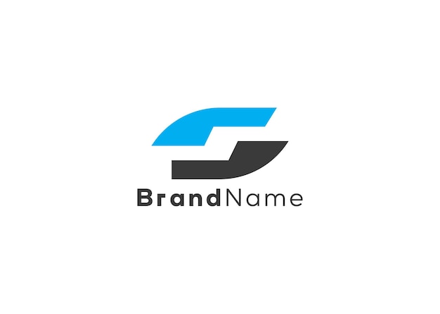 plantilla de diseño de logotipo de la letra S minimalista y moderna