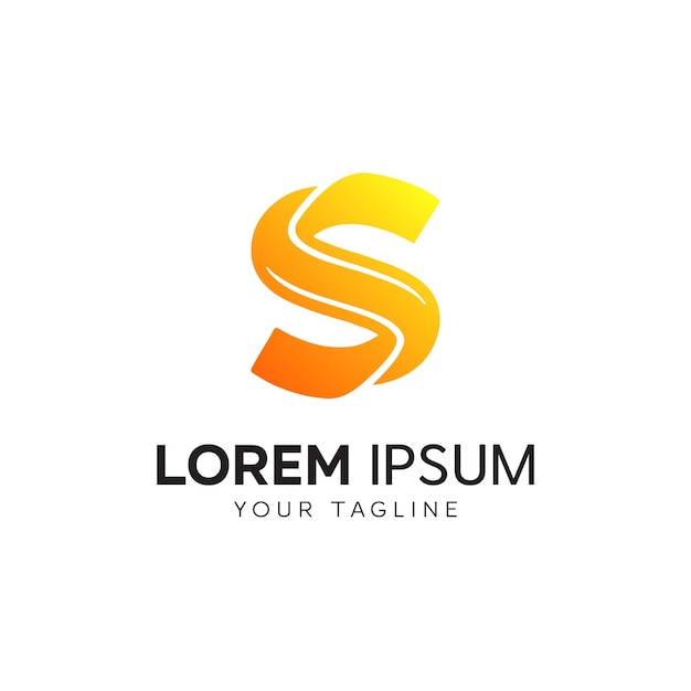 plantilla de diseño de logotipo de la letra S minimalista