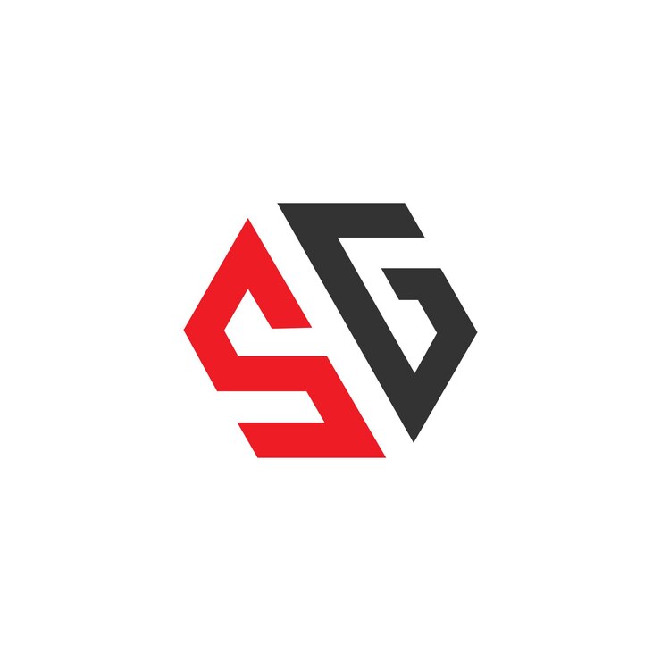 Plantilla de diseño del logotipo de la letra SG inicial del monograma