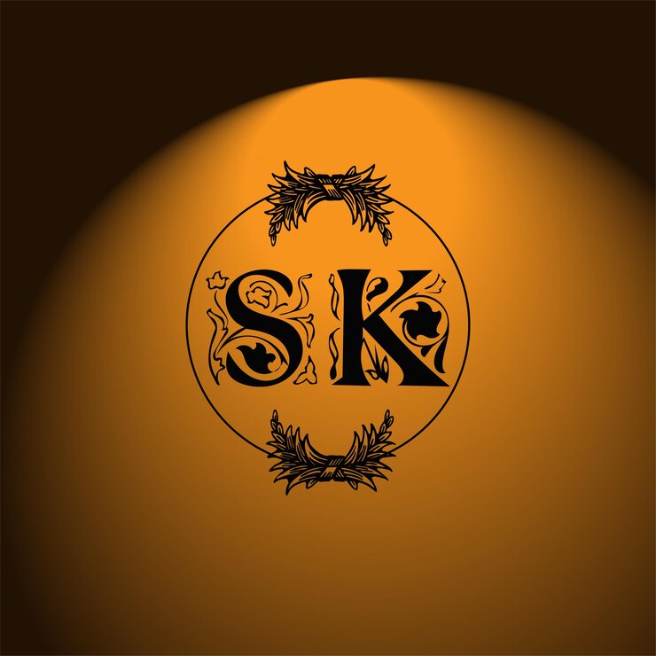 Vector plantilla de diseño de logotipo de letra sk