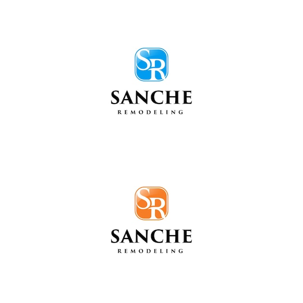 Plantilla de diseño de logotipo de letra sr victor