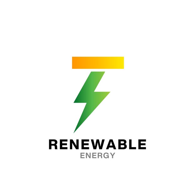 plantilla de diseño del logotipo de la letra T eléctrica