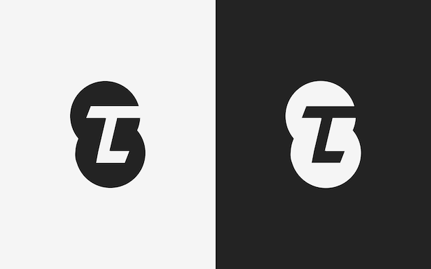 plantilla de diseño de logotipo de la letra T L minimalista y moderna