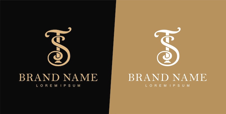 Vector plantilla de diseño de logotipo de letra t y s