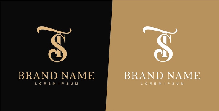 Vector plantilla de diseño de logotipo de letra t y s