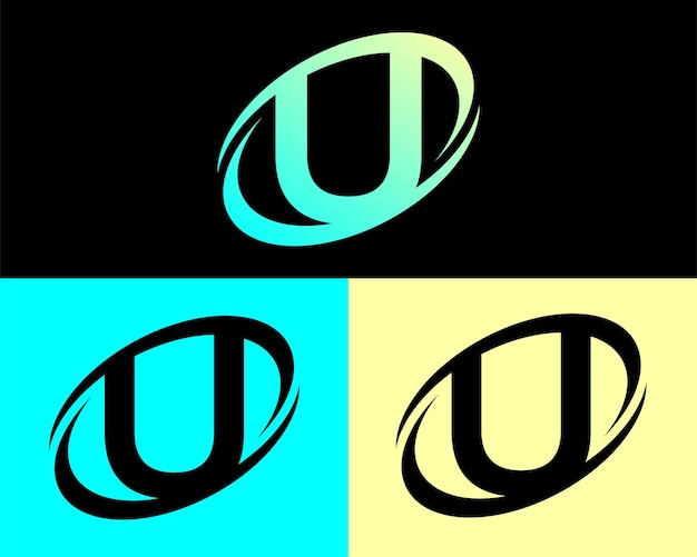 Plantilla de diseño de logotipo de letra U creativa