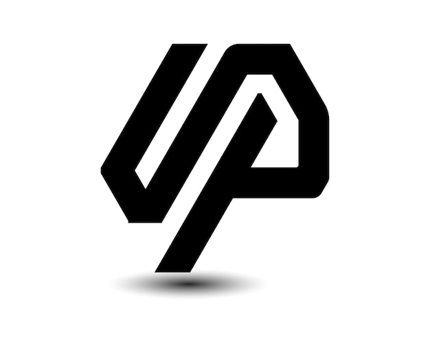 Plantilla de diseño de logotipo letra u y p