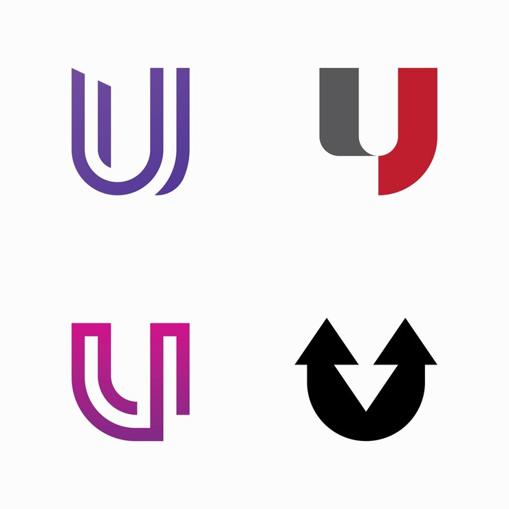 Vector plantilla de diseño del logotipo de la letra u