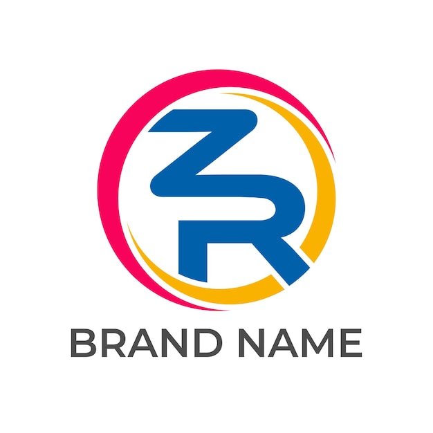 plantilla de diseño de logotipo de letra única de ZR