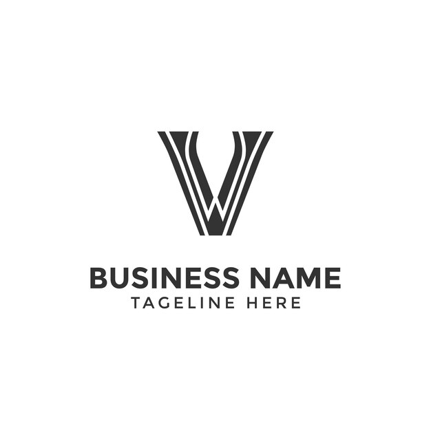 plantilla de diseño de logotipo de letra v plantilla de logotipo moderna de letra v para negocios