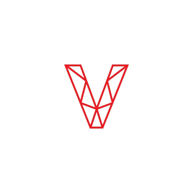 Plantilla de diseño de logotipo de letra V de tendencia abstracta Icono de símbolo de vector de comunicación