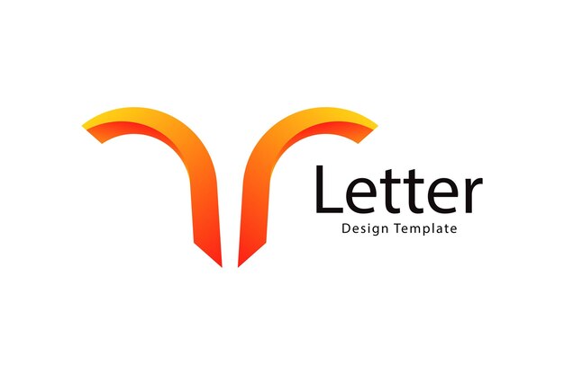 Plantilla de diseño de logotipo de letra v vectorial mínima