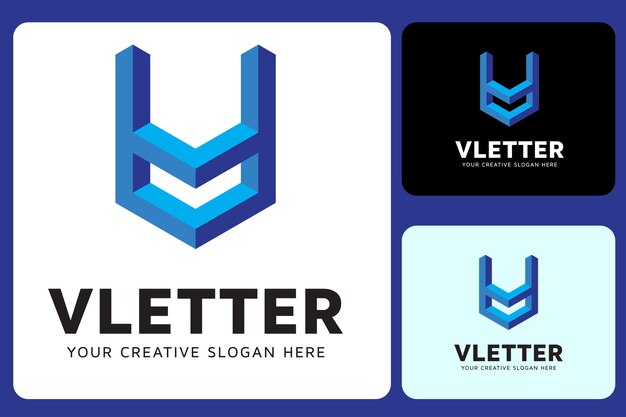 Plantilla de diseño de logotipo de letra V