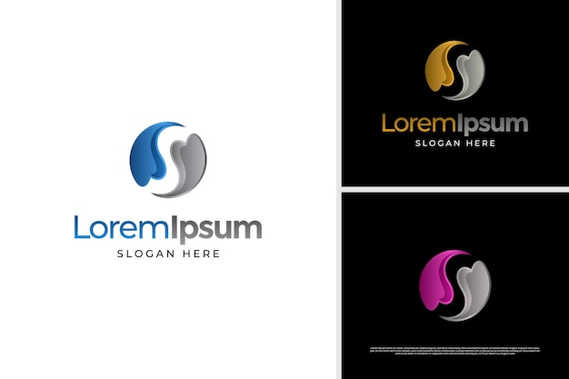 plantilla de diseño del logotipo de la letra vectorial S swirl