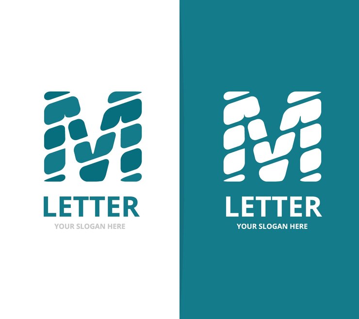 Vector plantilla de diseño de logotipo de la letra vectorial única m