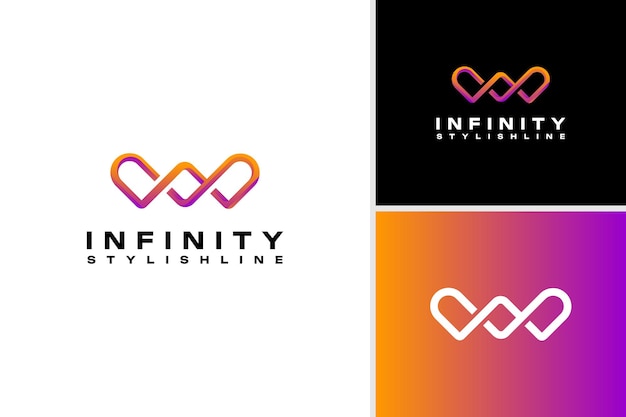 plantilla de diseño del logotipo de la letra W infinity