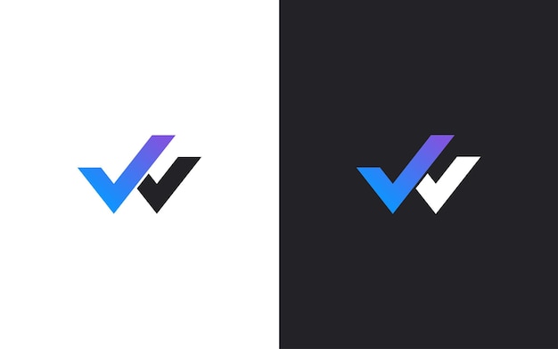 plantilla de diseño de logotipo letra w