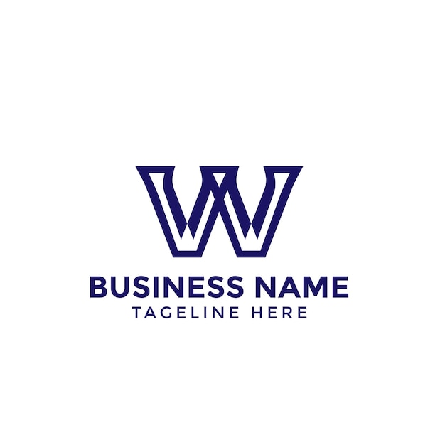 plantilla de diseño del logotipo de la letra W