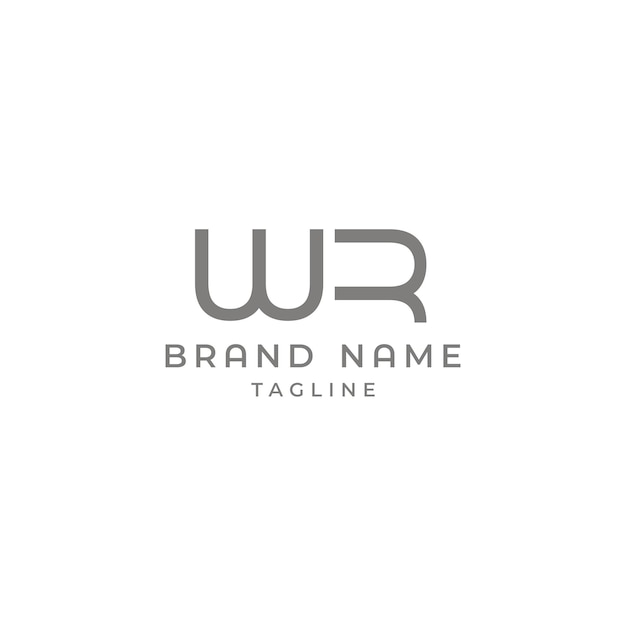 plantilla de diseño del logotipo de la letra WR