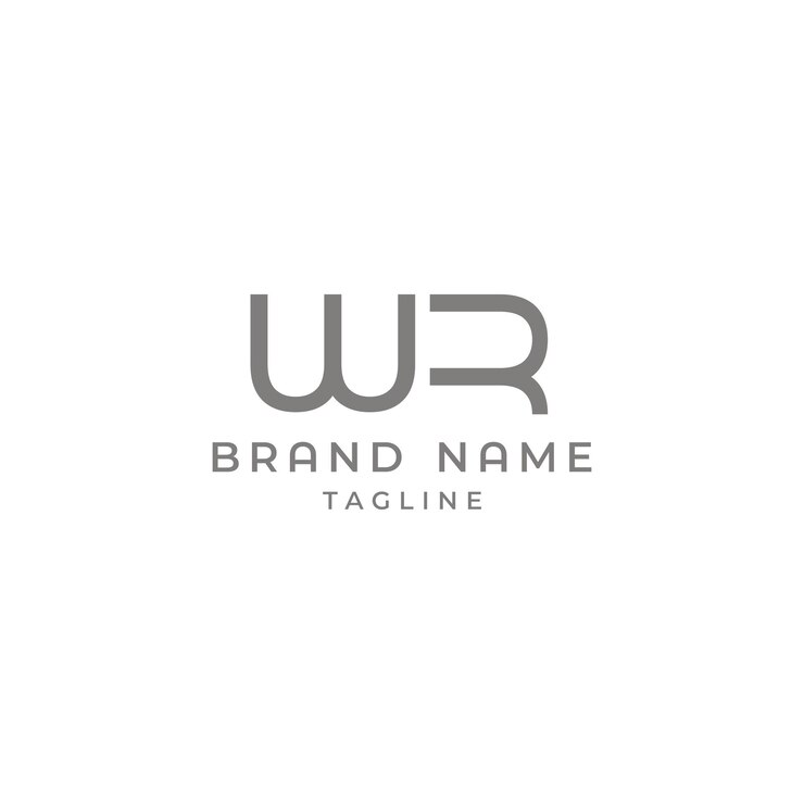 Vector plantilla de diseño del logotipo de la letra wr