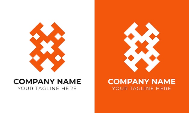 Plantilla de diseño de logotipo de letra x inicial abstracta de monograma mínimo moderno y creativo