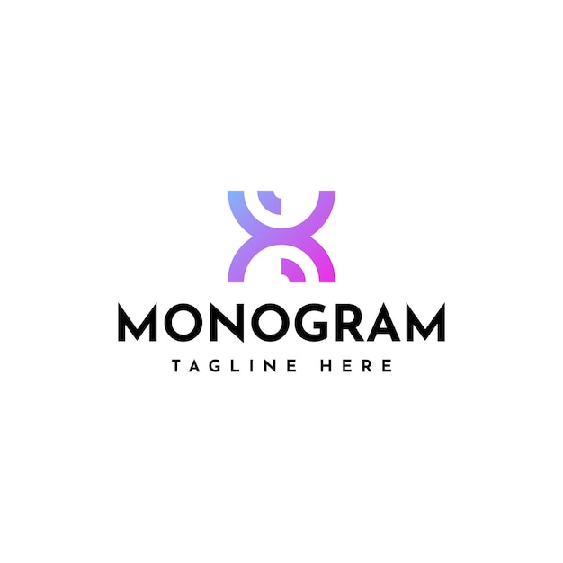 Plantilla de diseño de logotipo de letra X