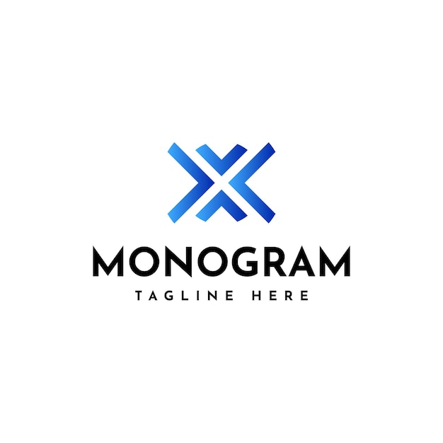 Plantilla de diseño de logotipo de letra X